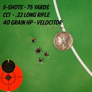 Average Group with the CCI Velocitor Ammo