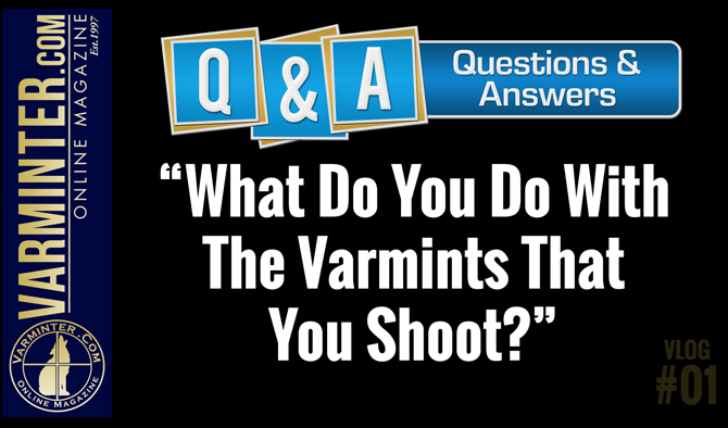 Q&A VLOG #1 – What Do You Do With The Varmints That You Shoot?
