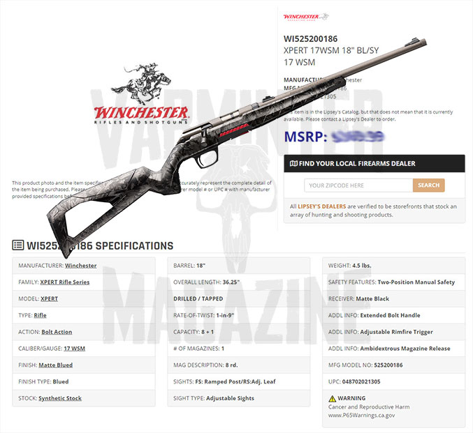 New Winchester XPert 17WSM Rimfire Rifle for 2024