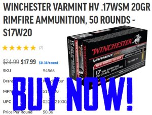 Yes, 17 WSM Ammunition is Available!